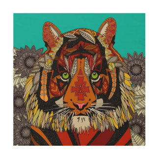 tiger chief wood wall decor