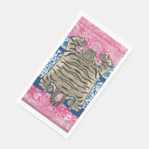 Tiger Chinoiserie Ginger Jar jars paper Guest Towels