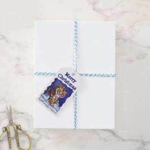 Tiger Christmas Gift Tags