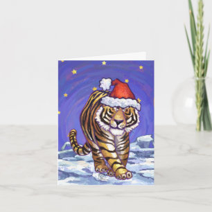 Tiger Christmas Holiday Card