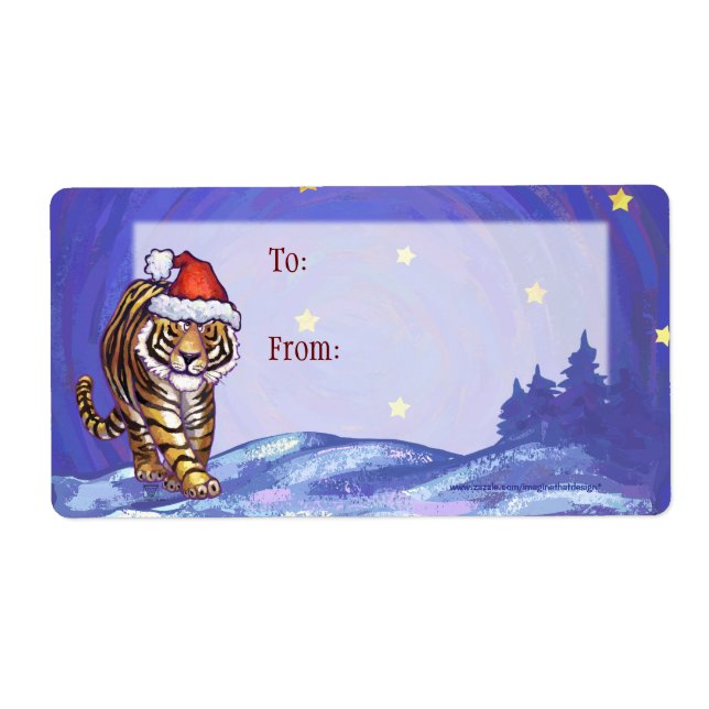 Tiger Christmas Label (Front)