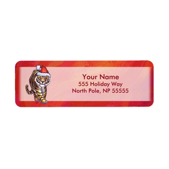 Tiger Christmas on Red Label (Front)