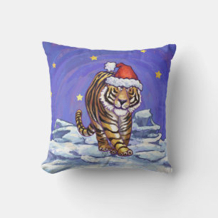Tiger Christmas Throw Pillow