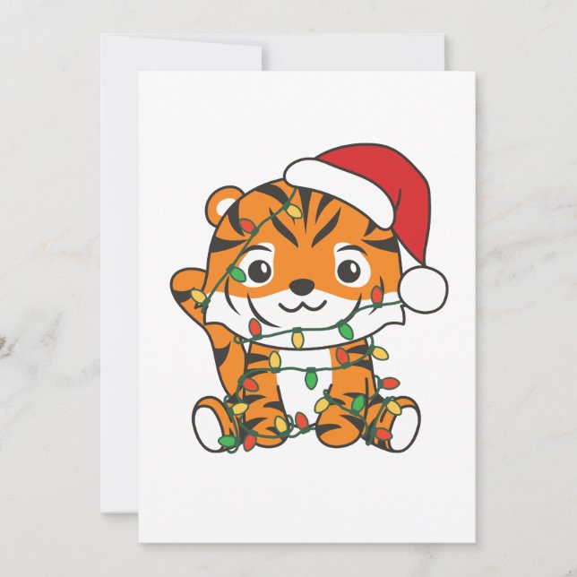Tiger Christmas Winter Animals Holiday Tigers (Front)