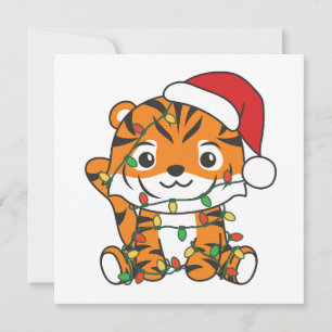 Tiger Christmas Winter Animals Holiday Tigers