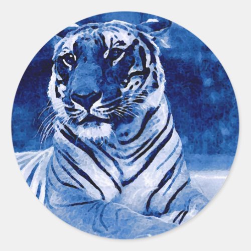 Tiger Classic Round Sticker