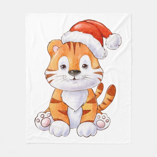 Tiger Claus Blankets Cozy Up with Festive Fierce