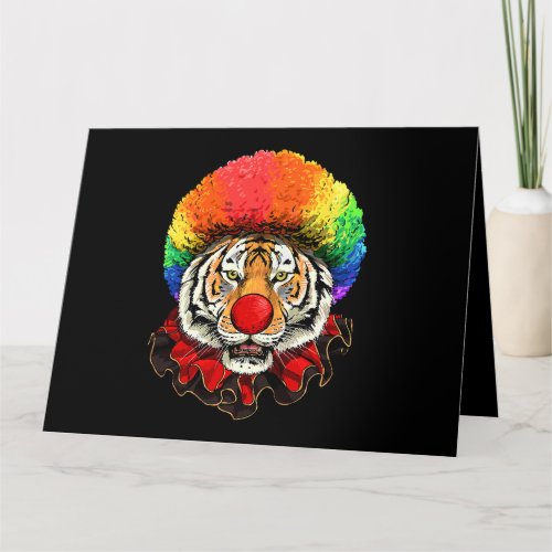 Tiger Clown Wildlife Tiger Safari Animal Circus 13 Card