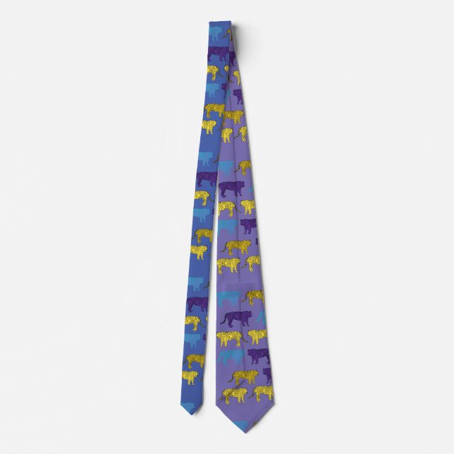 Tiger Club Tigers Art  Neck Tie (Back)