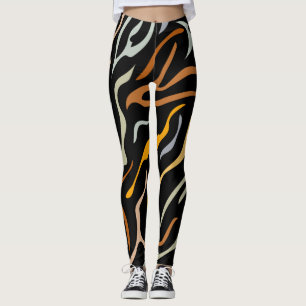Tiger Color Pattern animal Leggings