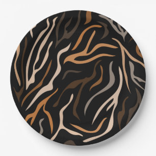 Tiger Color Pattern Animal Paper Plates