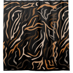 Tiger Color Pattern Animal Shower Curtain