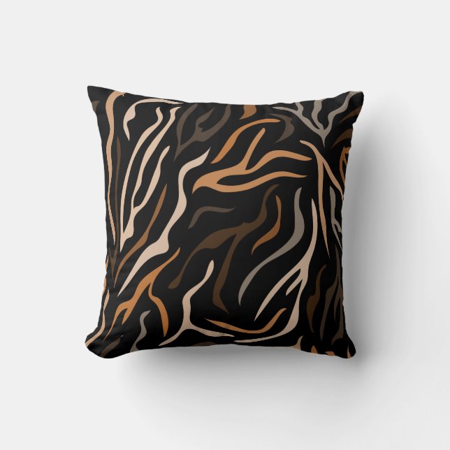  Tiger Color Pattern Animal  Throw Pillow (Front)