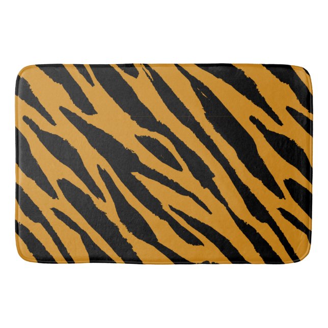 Tiger Color Pattern Animals Lover    Bath Mat (Front)