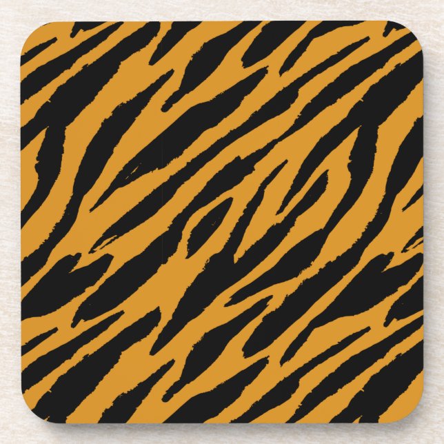 Tiger Color Pattern Animals Lover         Beverage Coaster (Front)