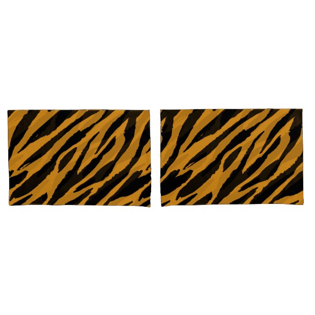 Tiger Color Pattern Animals Lover    Pillow Case (Front-Set)