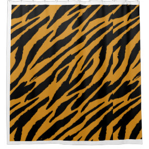 Tiger Color Pattern Animals Lover Shower Curtain