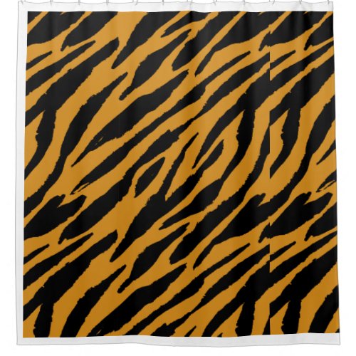 Tiger Color Pattern Animals Lover  Shower Curtain