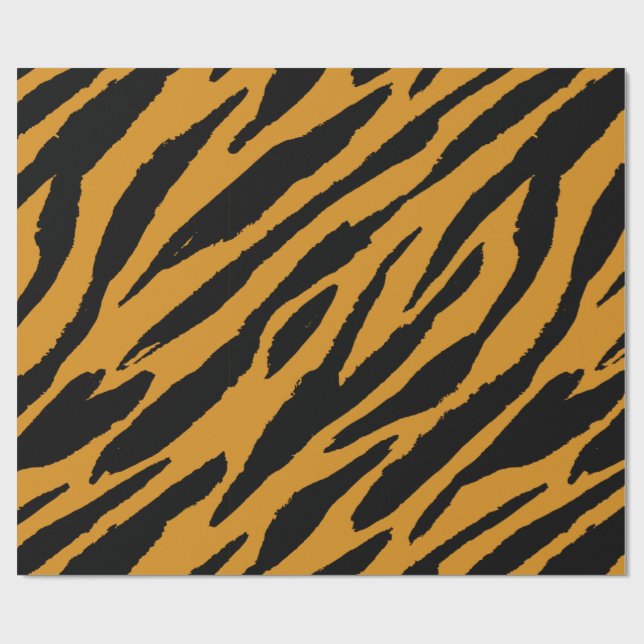 Tiger Color Pattern Animals Lover       Wrapping Paper (Flat)