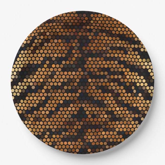 Tiger Color Pattern Cute   Paper Plates (Front)