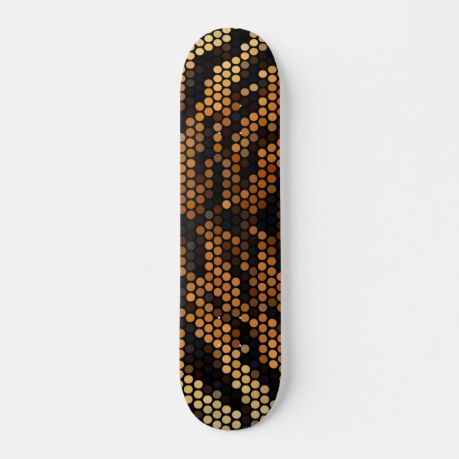 Tiger Color Pattern Cute   Skateboard (Front)