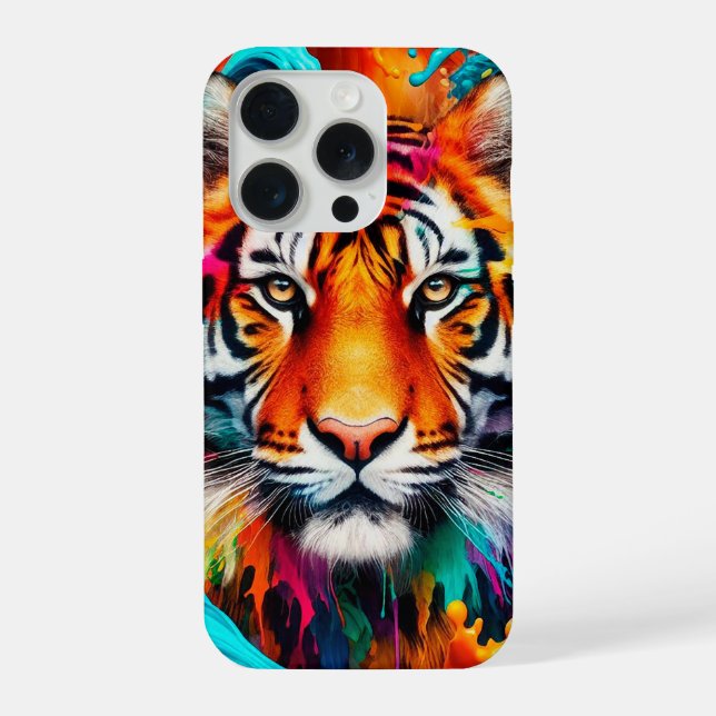 Tiger colored iphone case (Back)