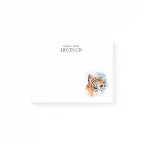 Tiger Colorful Watercolor Splash Post-it Notes