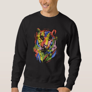 Tiger colourful animal art animal lovers tiger Pre Sweatshirt