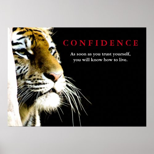 Tiger Confidence Quote Inspirational Poster