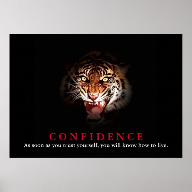 Tiger Confidence Quote Inspirational Poster (Front)