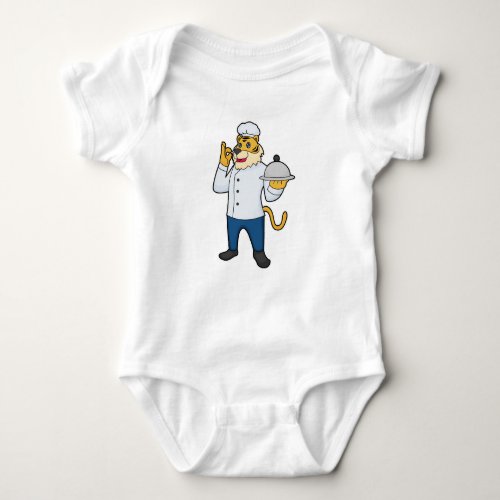 Tiger Cook Chef hat Platter Baby Bodysuit