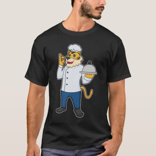 Tiger Cook Chef hat Platter T_Shirt