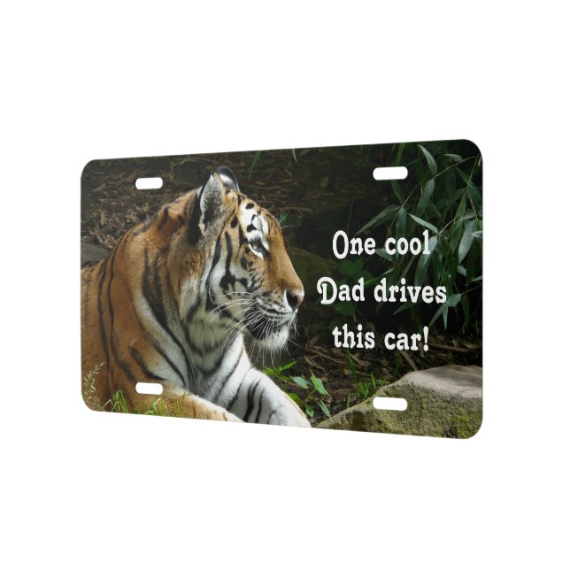 Tiger Cool Dad License Plate (Left)