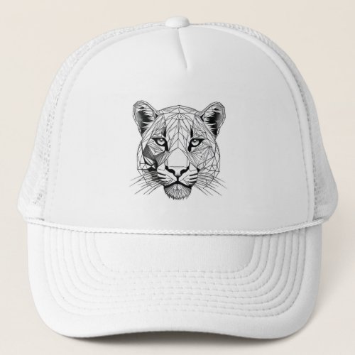 Tiger cool design for print trucker hat