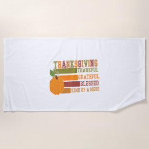 Tiger Country Pumpkin Beach Towel