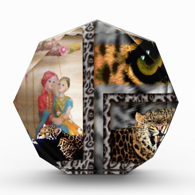 Tiger & Couple Art Print Acrylic Award (Front)