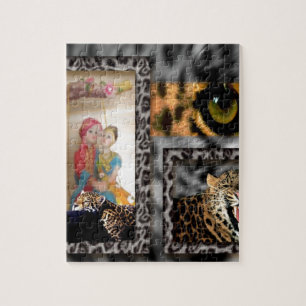 Tiger & Couple Art Print Jigsaw Puzzle