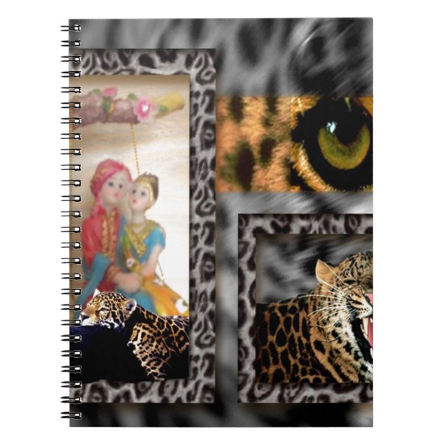 Tiger & Couple Art Print Notebook (Front)