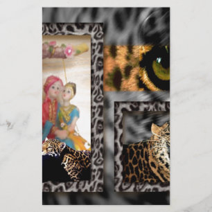 Tiger & Couple Art Print Stationery