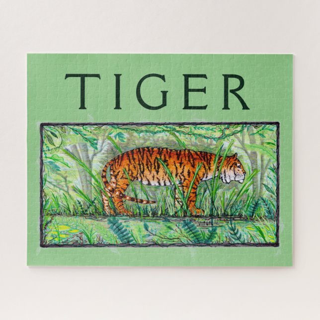 Tiger Crouching Jigsaw Puzzle (Horizontal)