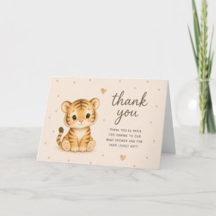 Tiger Cub Baby Shower Thank You Card