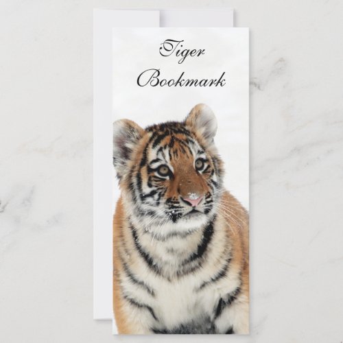 Tiger cub beautiful photo custom name bookmark