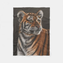Tiger Cub Fleece Blanket