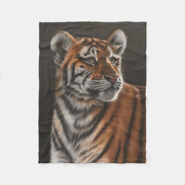 Tiger Cub Fleece Blanket (Front)