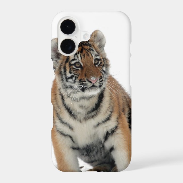 Tiger Cub in the Snow Photo Case-Mate iPhone Case (Back)