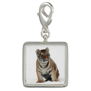 Tiger Cub in the Snow Photo Charm