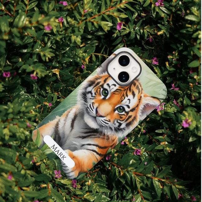 Tiger cub in woods Case-Mate iPhone case (Creator Uploaded)