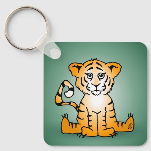 Tiger cub magnet keychain