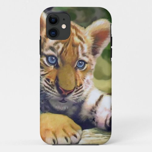 Tiger cub of the wild iPhone 11 case