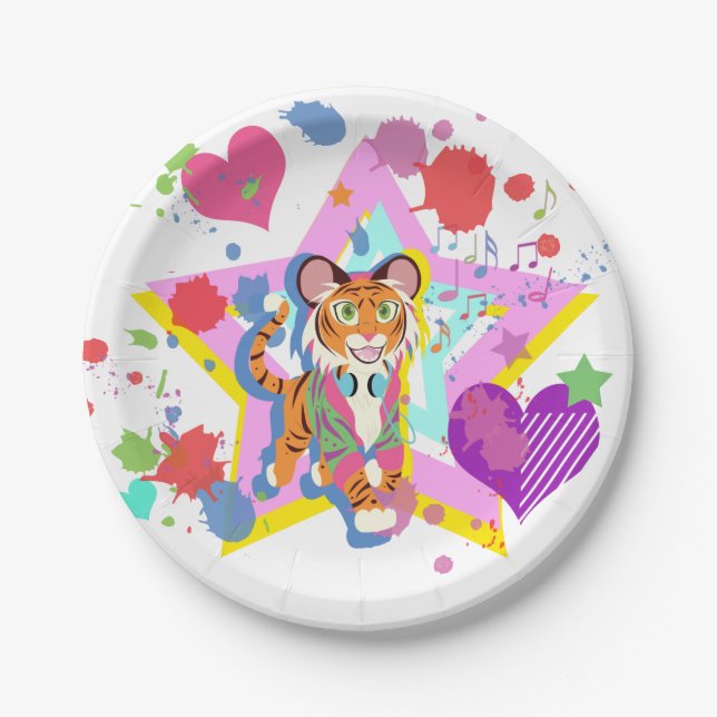 Tiger Cub Paper Plates (Front)